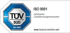 Ein TÜV Prüfsiegel ISO 9001